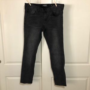 Rude Men’s Distressed Black Skinny Jeans
